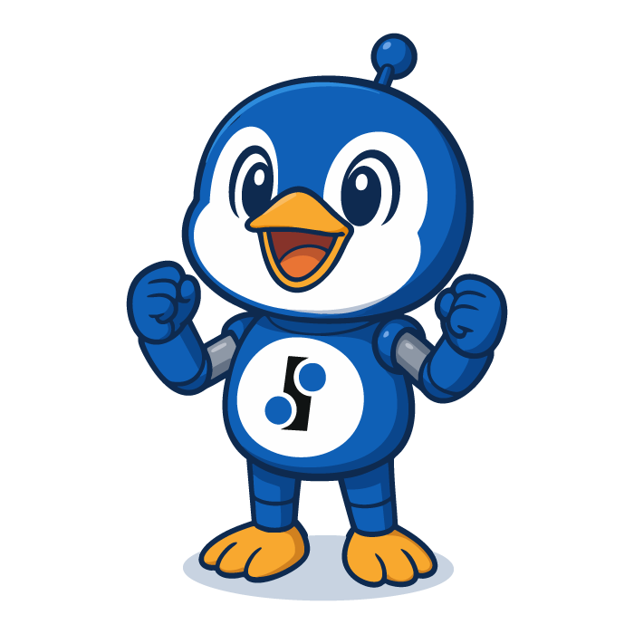 マカロボ君(ガッツポーズ)