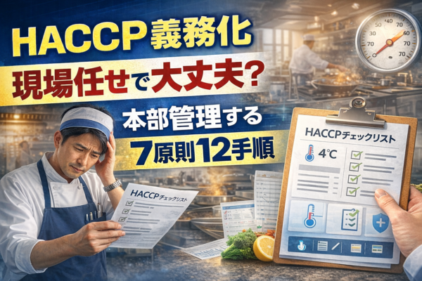 HACCP義務化対応、まだ現場任せ？本部で統一管理する7原則12手順
