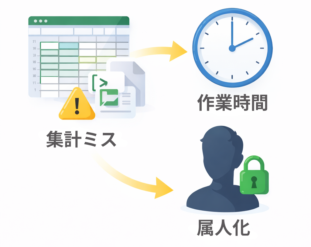 手書きやExcel管理