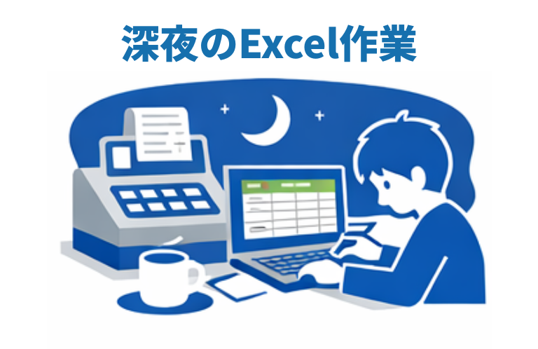 深夜のExcel作業