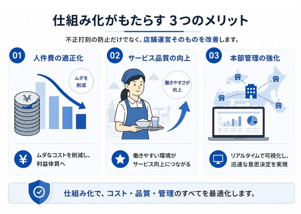 打刻の仕組み化による店舗運営の変化