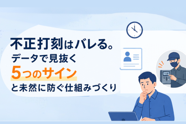 不正打刻はバレる。データで見抜く5つのサインと未然に防ぐ仕組み