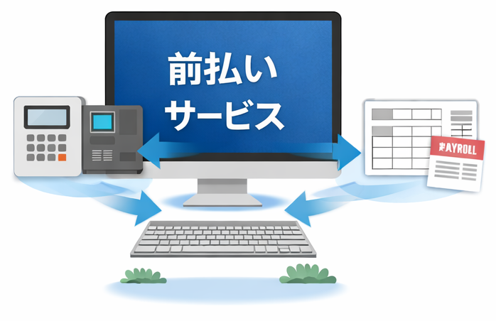 勤怠・給与連携による運用負担軽減イメージ