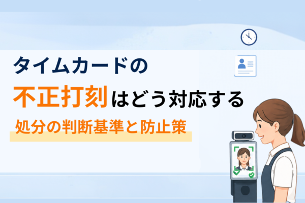 タイムカードの不正打刻はどう対応する？処分の判断基準と防止策