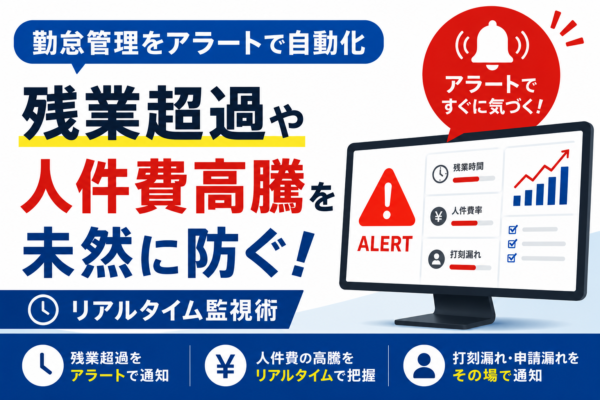 勤怠管理をアラートで自動化｜残業超過や人件費高騰を未然に防ぐリアルタイム監視術