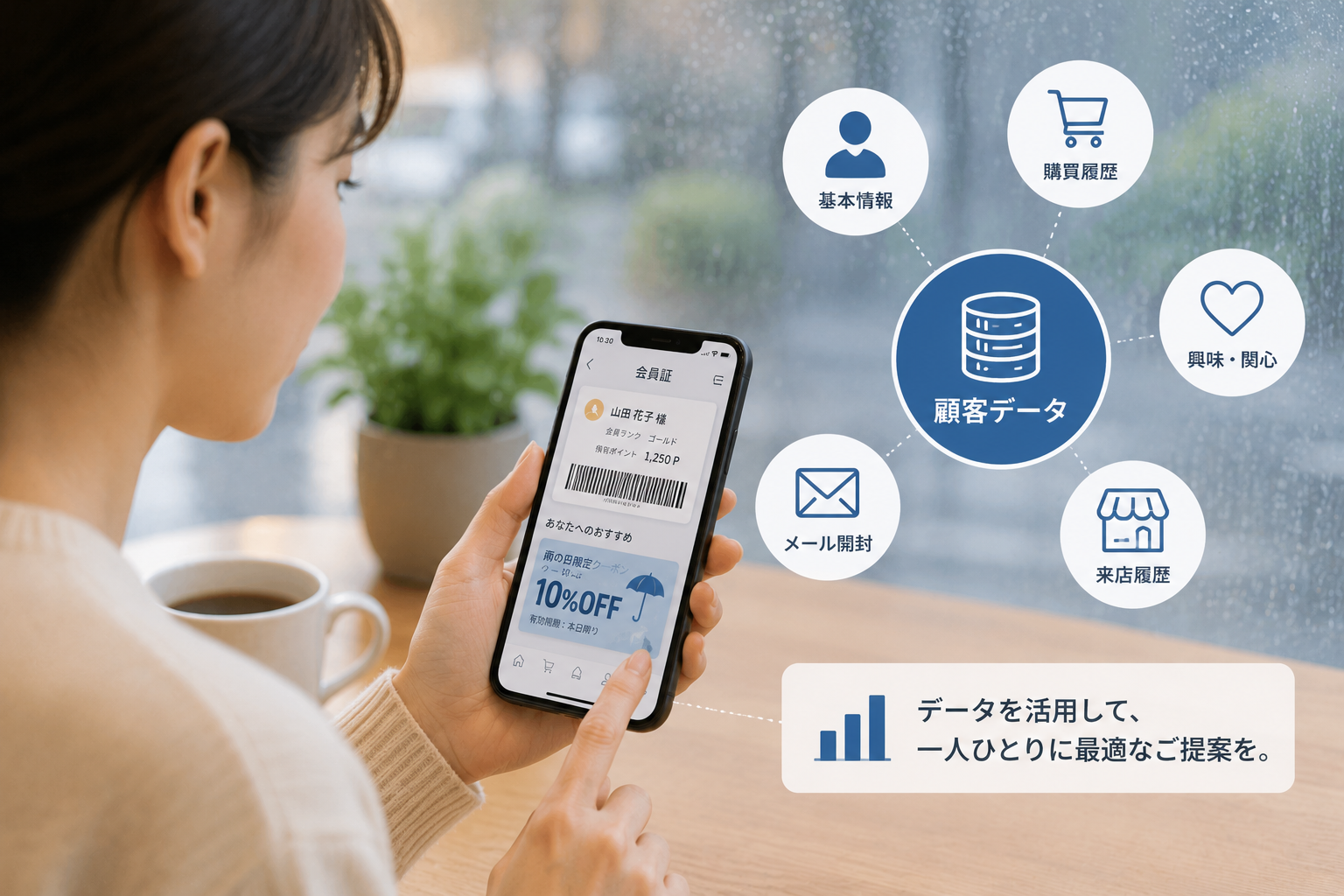 雨の日のスマホ活用シーン