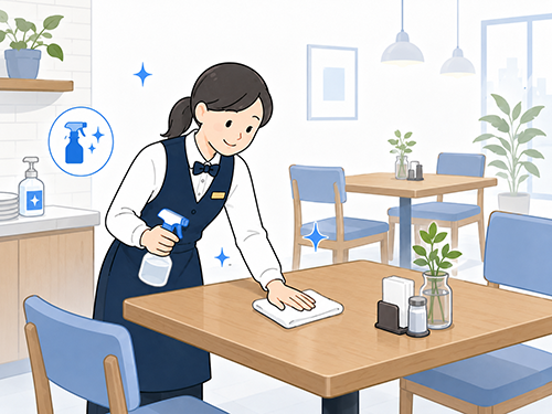 飲食店のQSCにおけるCleanliness清潔さのイメージ