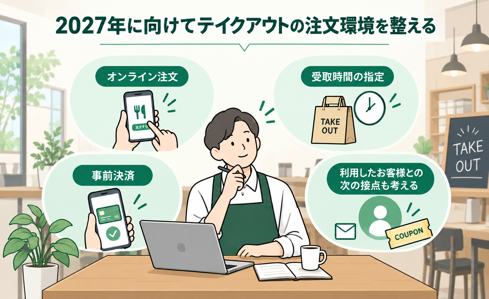 テイクアウトの注文環境